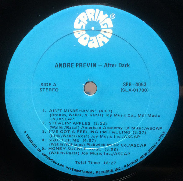 André Previn - Andre Previn -After Dark