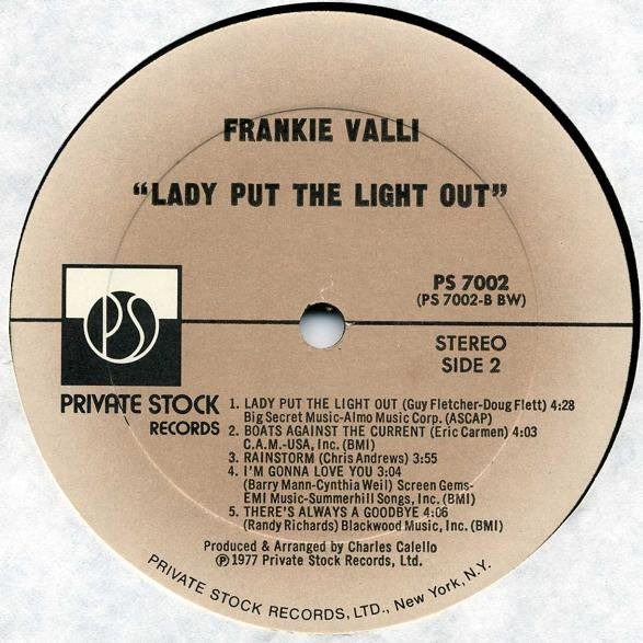 Frankie Valli - Lady Put The Light Out