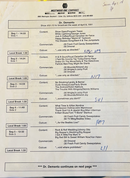 Dr. Demento - Show #91-15 04/08/91