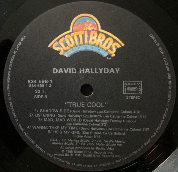 David Hallyday - True Cool