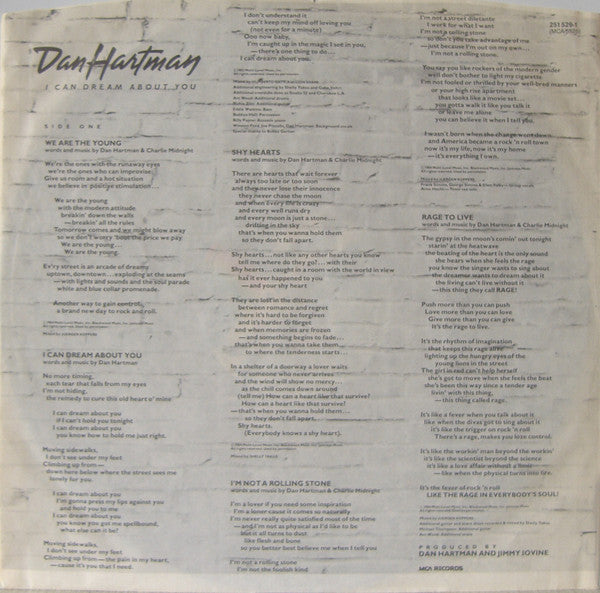 Dan Hartman - I Can Dream About You