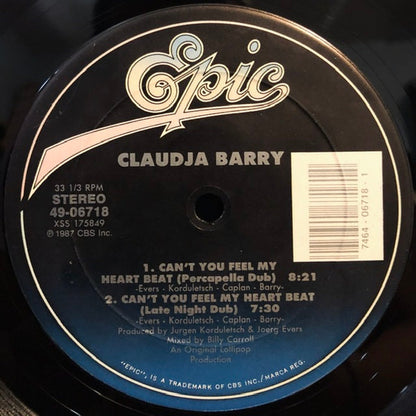12" Single: Claudja Barry - Can't You Feel My Heart Beat