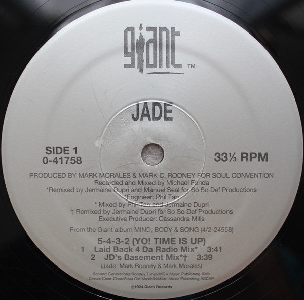 12": Jade (3) - 5-4-3-2 (Yo! Time Is Up)