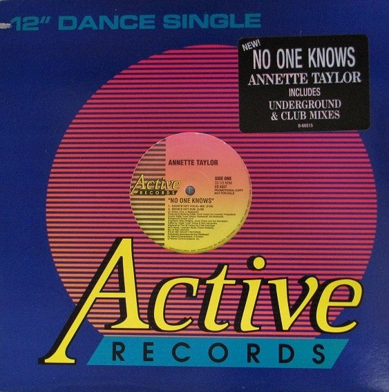 SEALED: 12": Annette Taylor - No One Knows