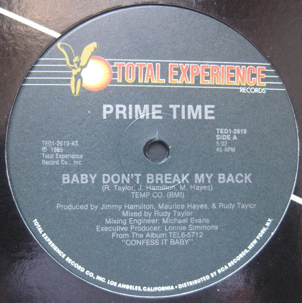 Baby Don't Break My Back - secondary