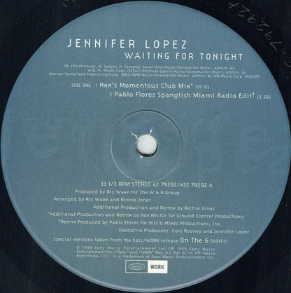 12" Single: Jennifer Lopez - Waiting For Tonight