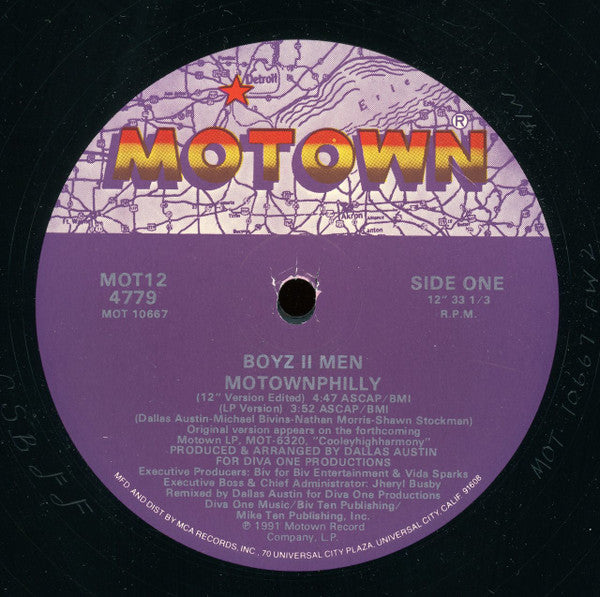 12" Single: Boyz II Men - Motownphilly