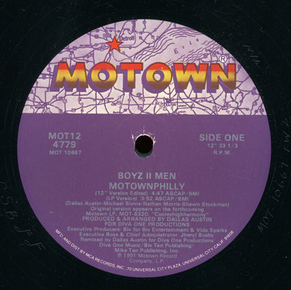 12" Single: Boyz II Men - Motownphilly
