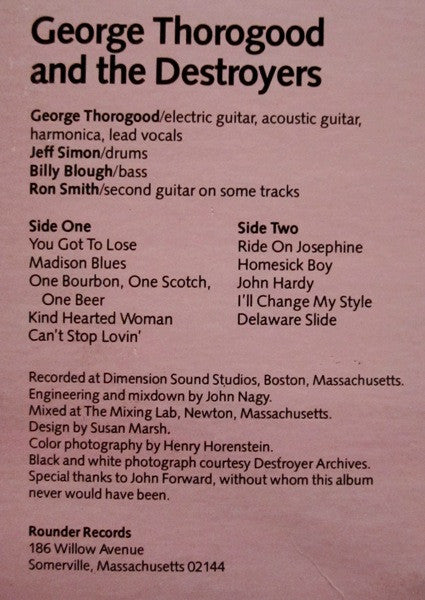 George Thorogood And The Destroyers - secondary