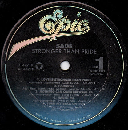 Sade - Stronger Than Pride
