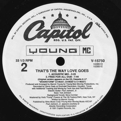 12" Single: Young MC - That's The Way Love Goes