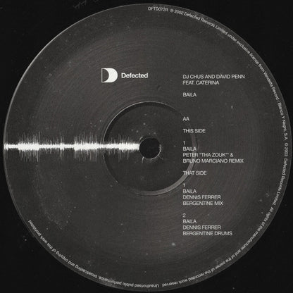 12" Single: DJ Chus & David Penn, Caterina - Baila