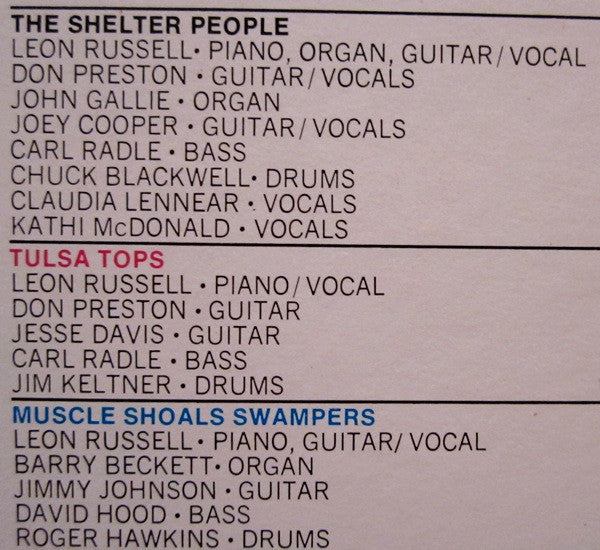 Leon Russell And The Shelter People - secondary