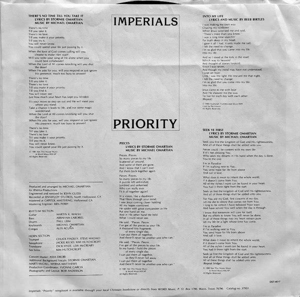 Priority - secondary