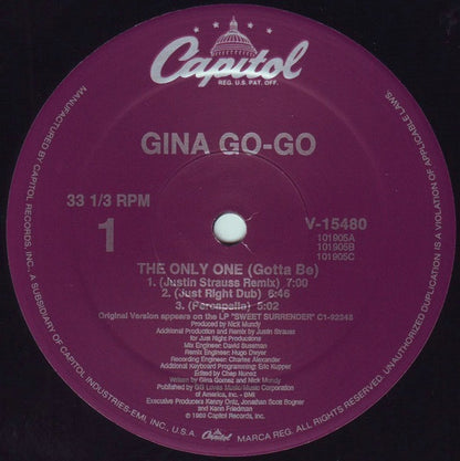12" Single: Gina Go-Go - The Only One (Gotta Be)