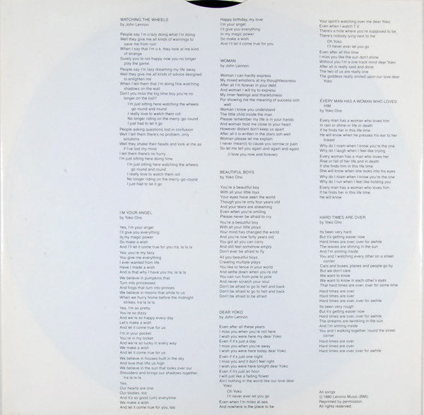 Double Fantasy - secondary