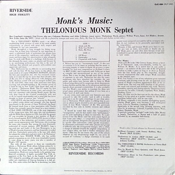 Monk's Music - secondary