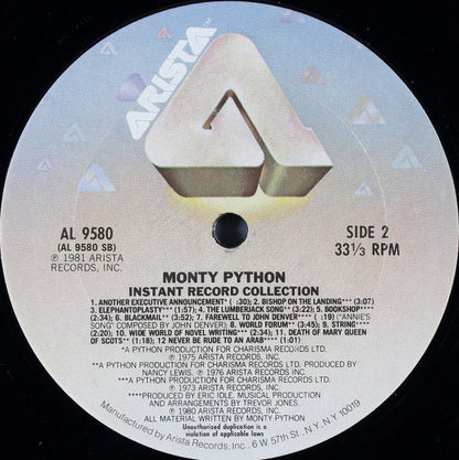The Monty Python Instant Record Collection - The Pick Of The Best Of Some Recently Repeated Python Hits Again, Vol. II - secondary