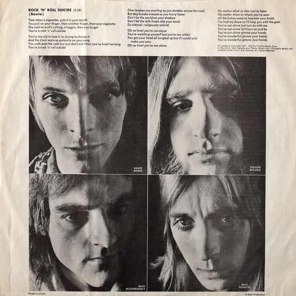 The Rise And Fall Of Ziggy Stardust And The Spiders From Mars - secondary