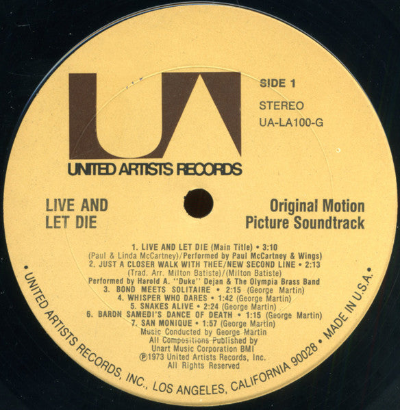 Live And Let Die (Original Motion Picture Soundtrack) - secondary