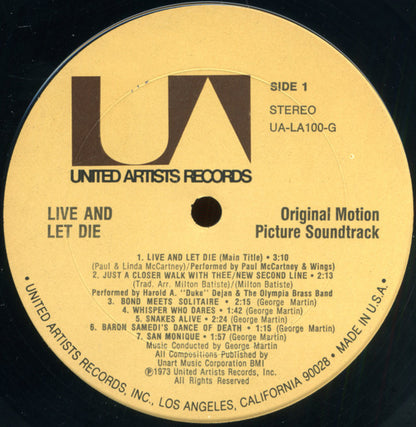 Live And Let Die (Original Motion Picture Soundtrack) - secondary
