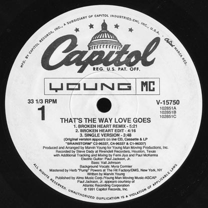 12" Single: Young MC - That's The Way Love Goes