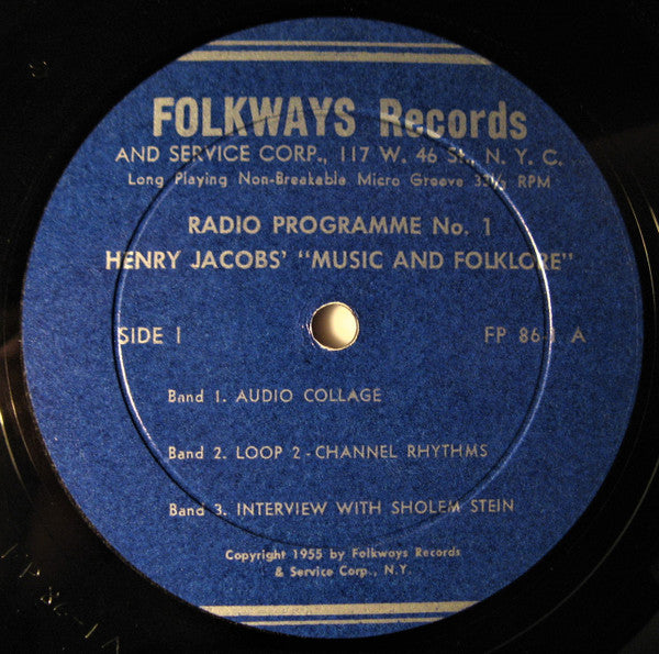 Radio Programme No.1: Henry Jacobs' "Music & Folklore" - secondary