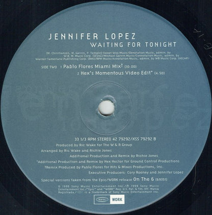 12" Single: Jennifer Lopez - Waiting For Tonight