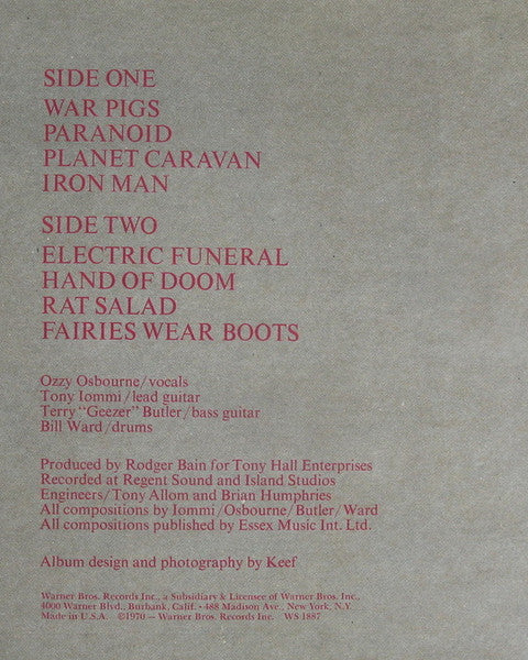 Paranoid - secondary