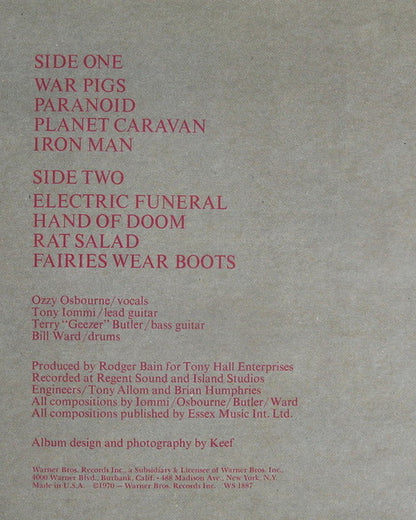 Paranoid - secondary