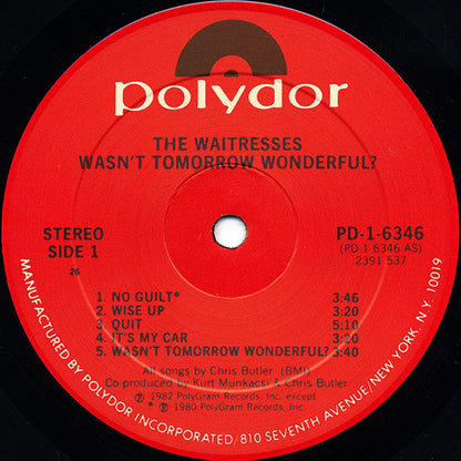 The Waitresses - Wasn't Tomorrow Wonderful?