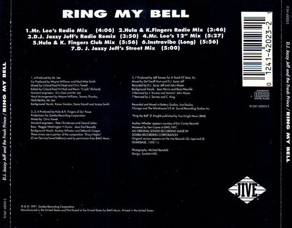 Maxi-Single: DJ Jazzy Jeff & The Fresh Prince - Ring My Bell