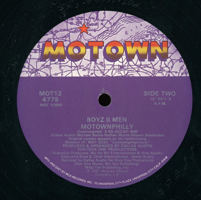 12" Single: Boyz II Men - Motownphilly