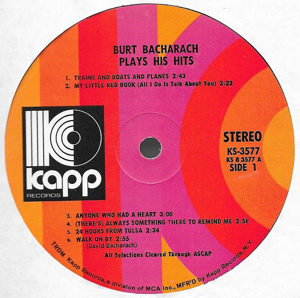 Burt Bacharach - Plays His Hits