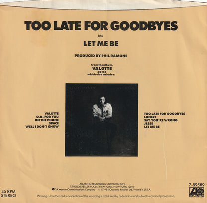 Too Late For Goodbyes - secondary