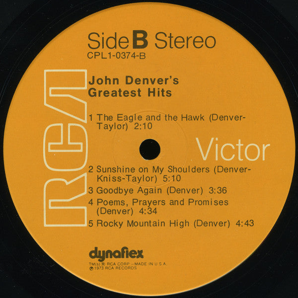 John Denver's Greatest Hits - secondary