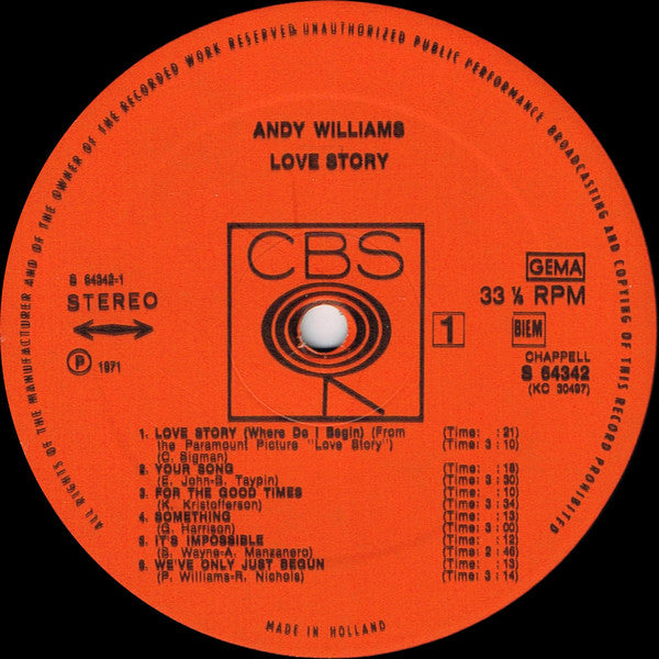 Andy Williams - Love Story