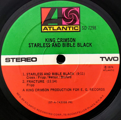 Starless And Bible Black - secondary