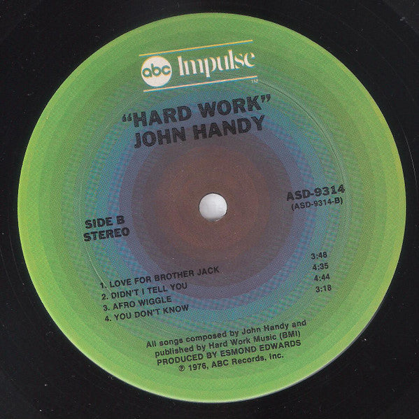 John Handy - Hard Work