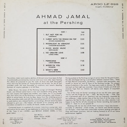 Ahmad Jamal At The Pershing - secondary