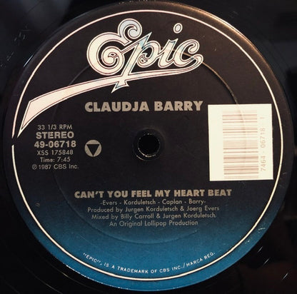 12" Single: Claudja Barry - Can't You Feel My Heart Beat