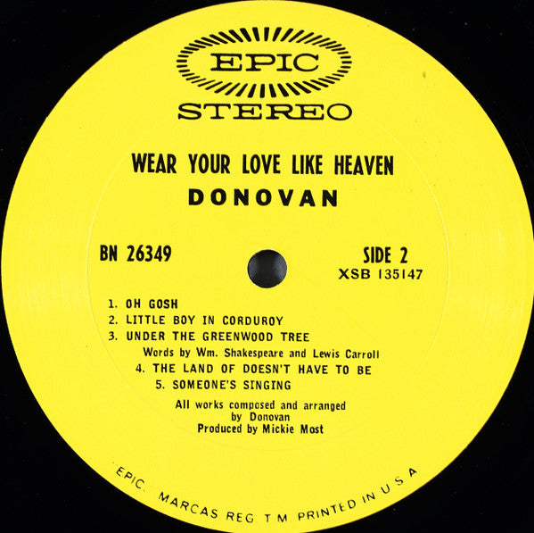 Wear Your Love Like Heaven - secondary