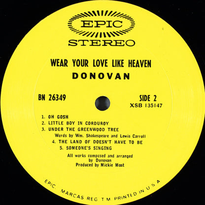 Wear Your Love Like Heaven - secondary