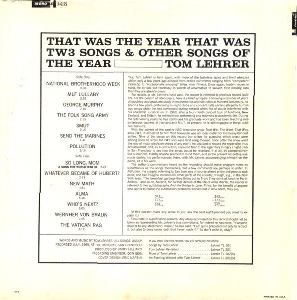 That Was The Year That Was - secondary