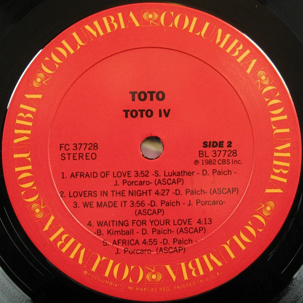 Toto IV - secondary