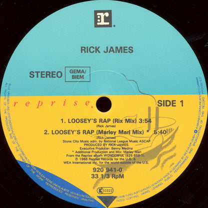 12" Single: Rick James - Loosey's Rap