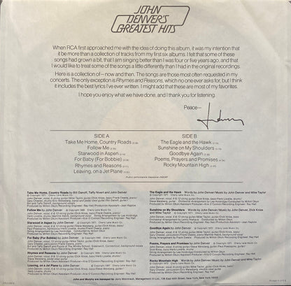 John Denver's Greatest Hits - secondary