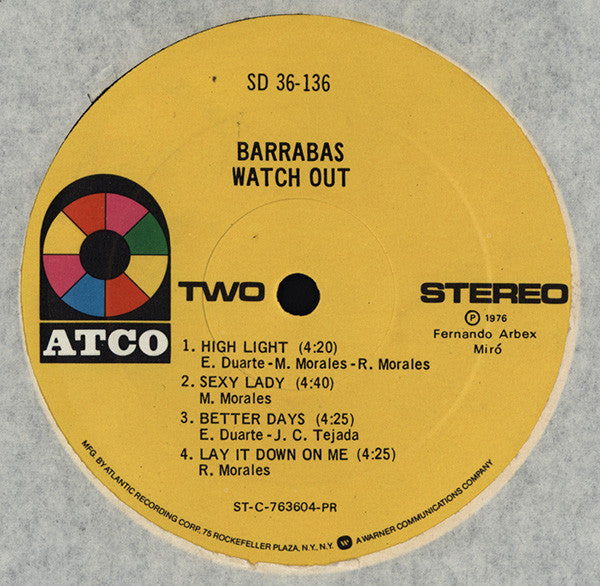 Barrabas - Watch Out