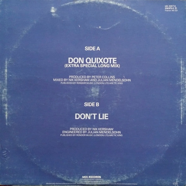 12": Nik Kershaw - Don Quixote