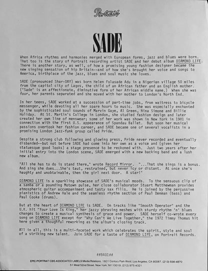 Sade - Diamond Life